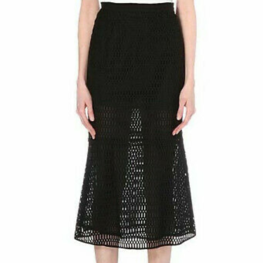 Sandro Black Mesh Midi